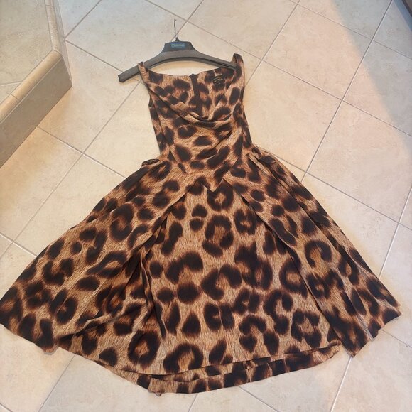 Vivienne Westwood Sunday vintage dress 44 leopard print
